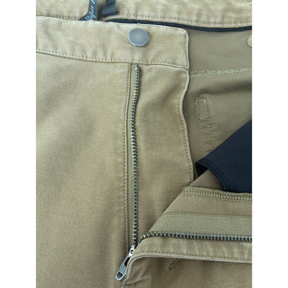 Lululemon ABC Pants Mens 42x30.5 Beige Canvas 5 Pocket Utilitech Performance - Picture 3 of 6